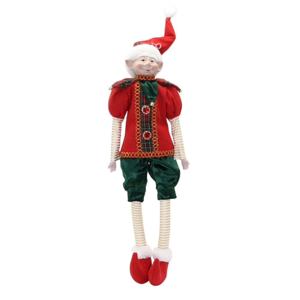 60cm Red Tartan Elf