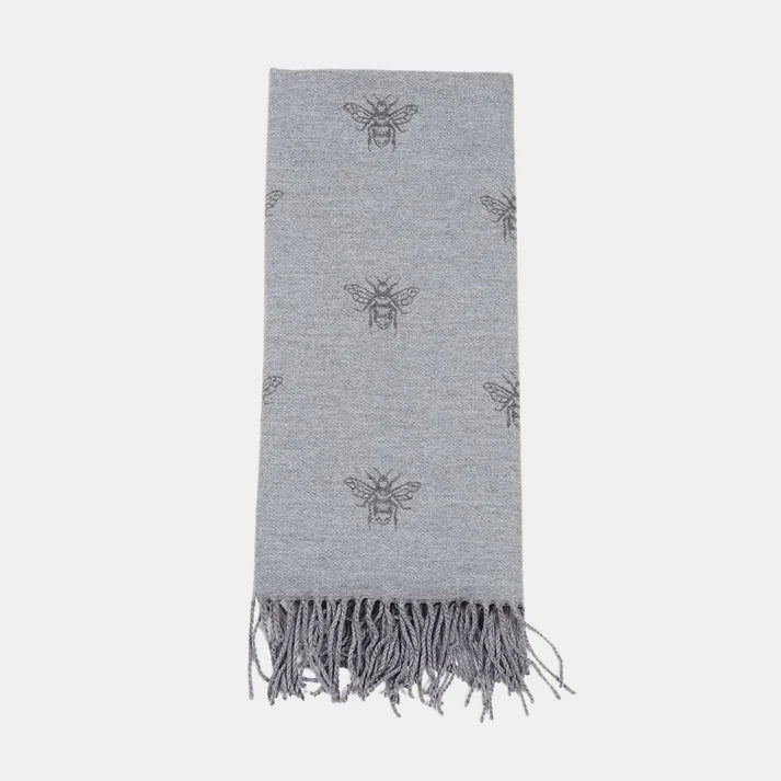 GREY HONEY BEE SCARF