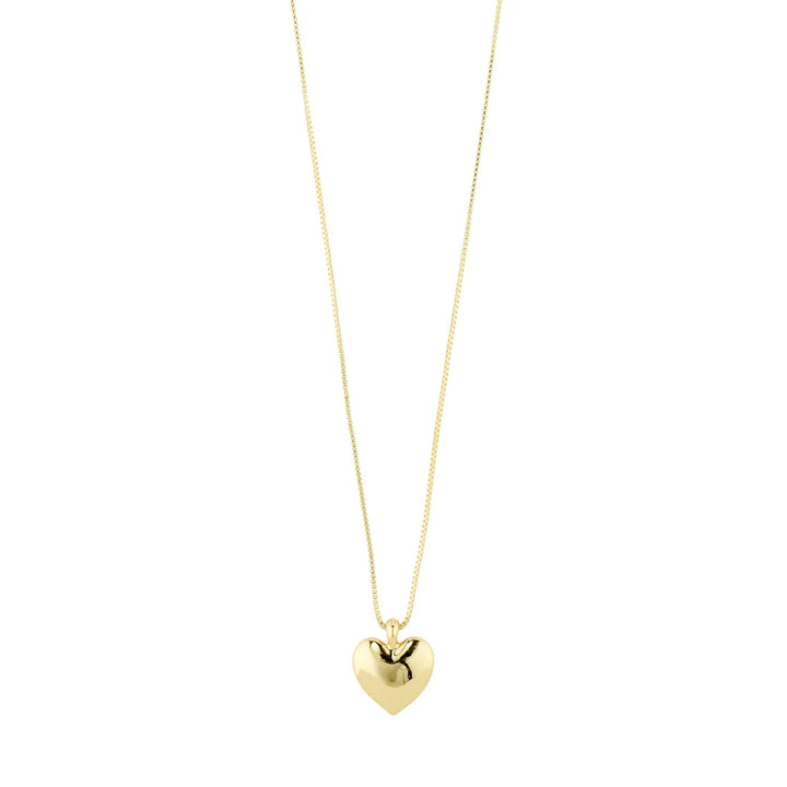 GOLD DROP HEART SOPHIA NECKLACE