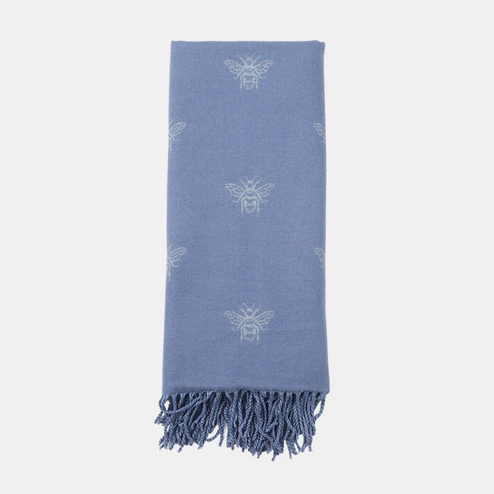 BLUE HONEY BEE SCARF
