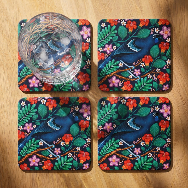 Catherine Marion Kōkako Set of 4 Boxed Coasters