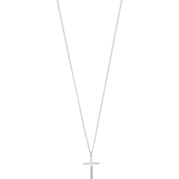 Pilgrim Daisy Cross Necklace Silver