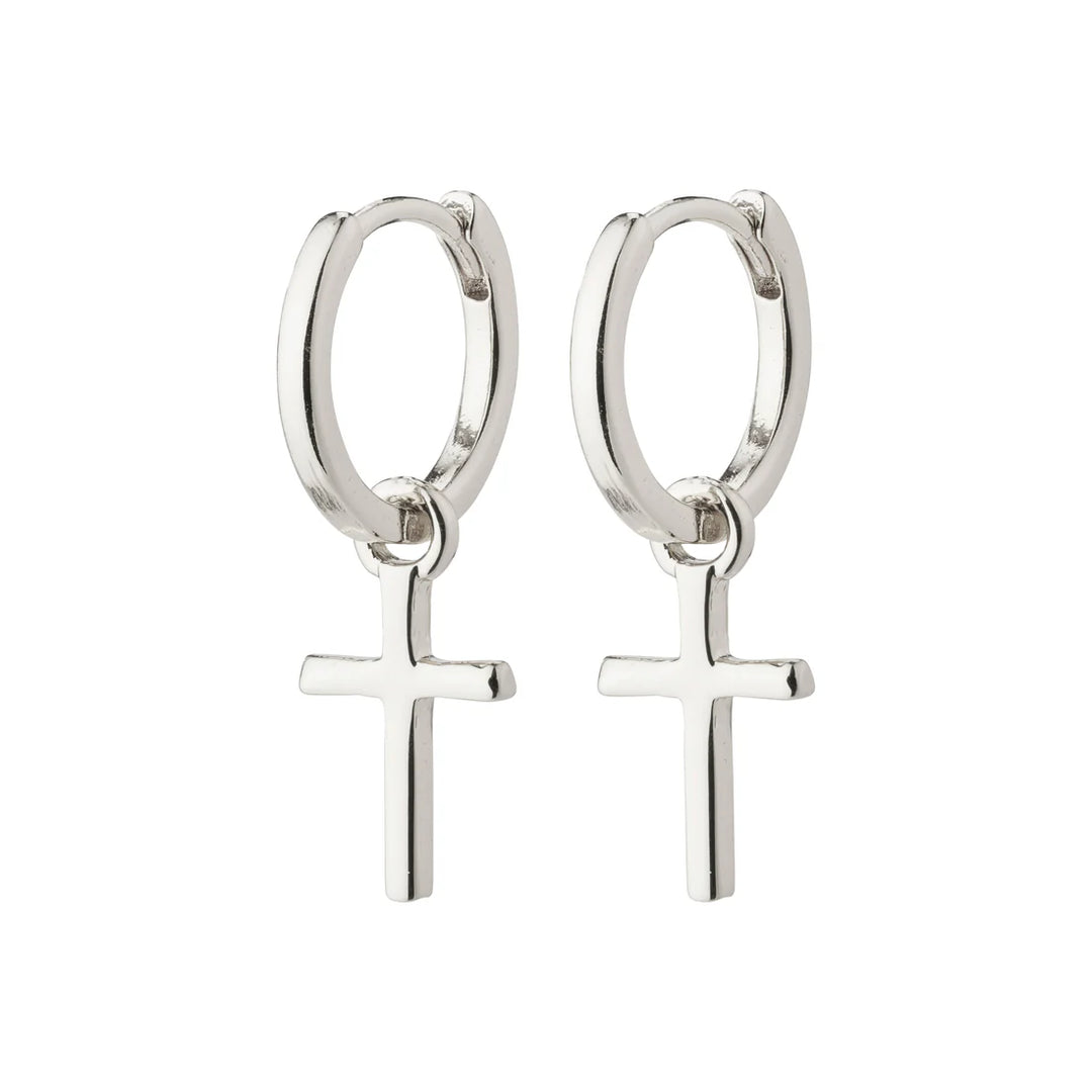 Pilgrim Daisy Cross Gold Earrings