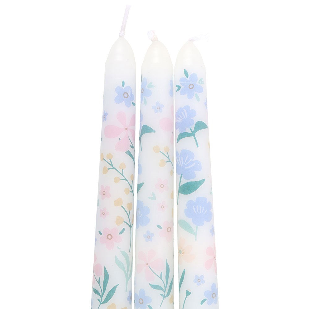 Blooming Floral Taper Candles