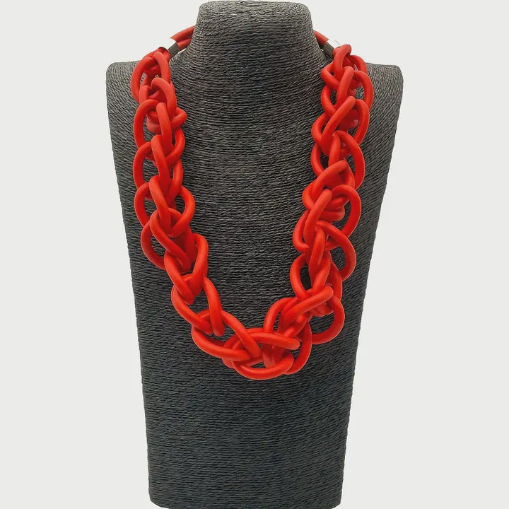 RED TRIBAL NECKLACE