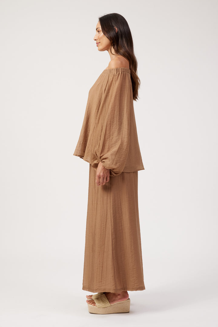 Haven Wheat Kenya Off Shoulder Top