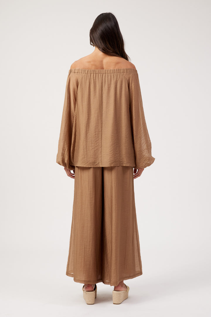 Haven Wheat Kenya Off Shoulder Top