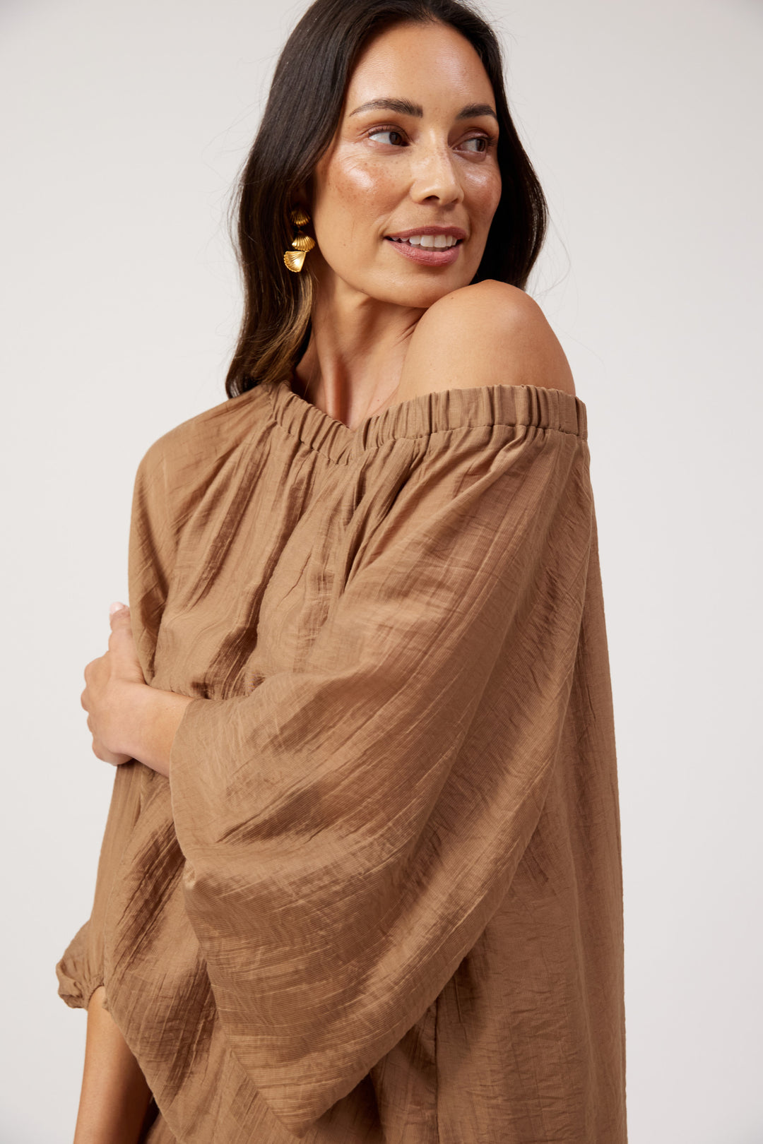 Haven Wheat Kenya Off Shoulder Top