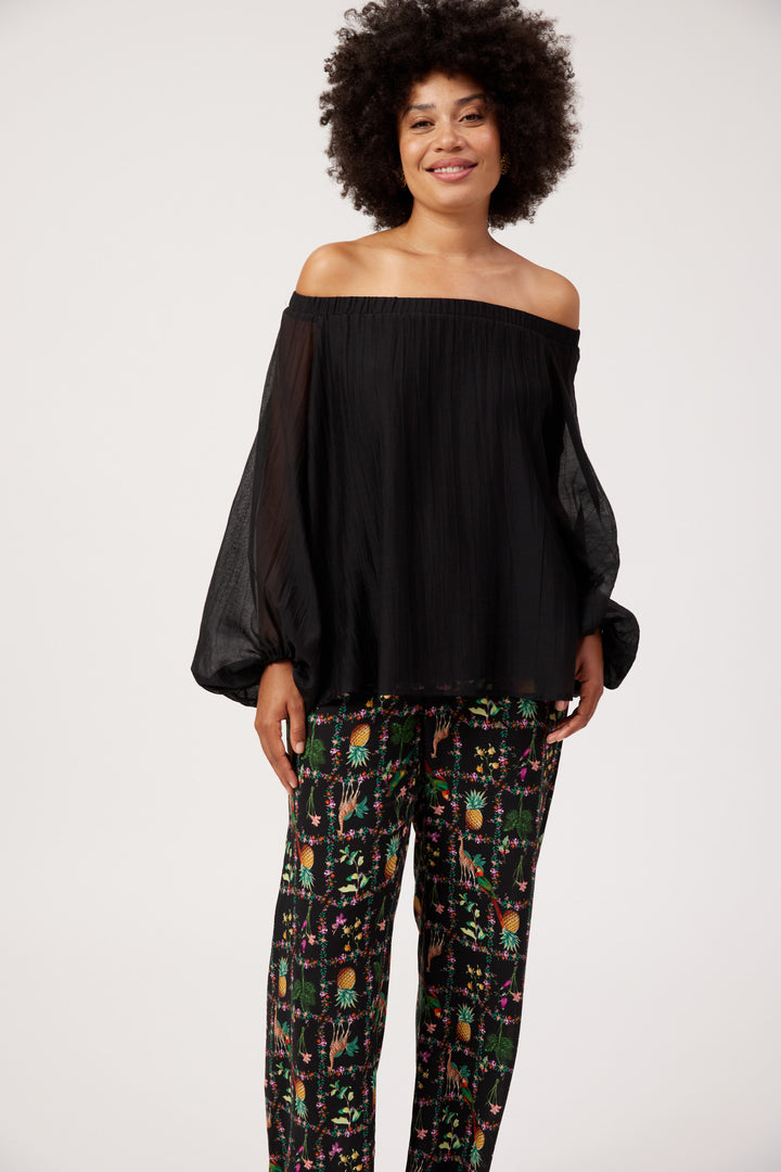 Haven Black Kenya Off Shoulder Top