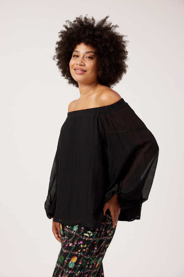 Haven Black Kenya Off Shoulder Top
