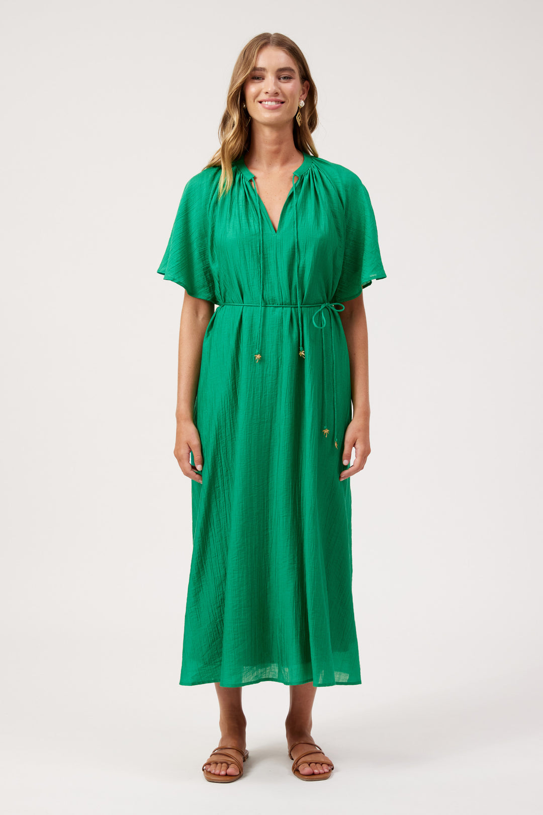 Haven Green Kenya Midi Dress