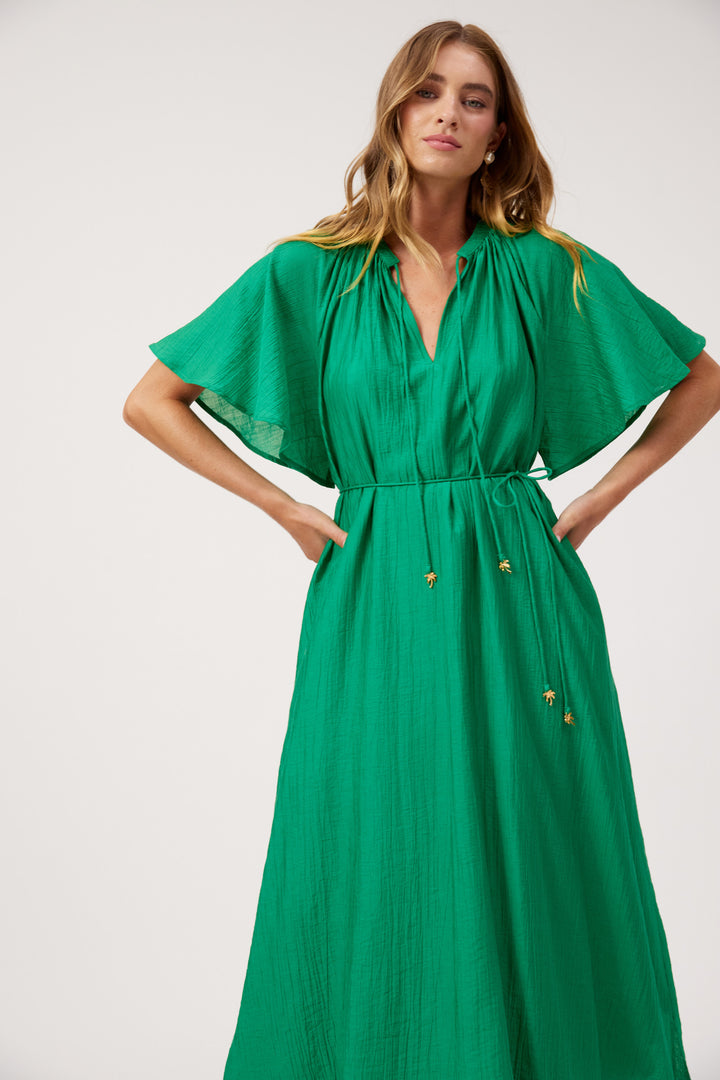 Haven Green Kenya Midi Dress