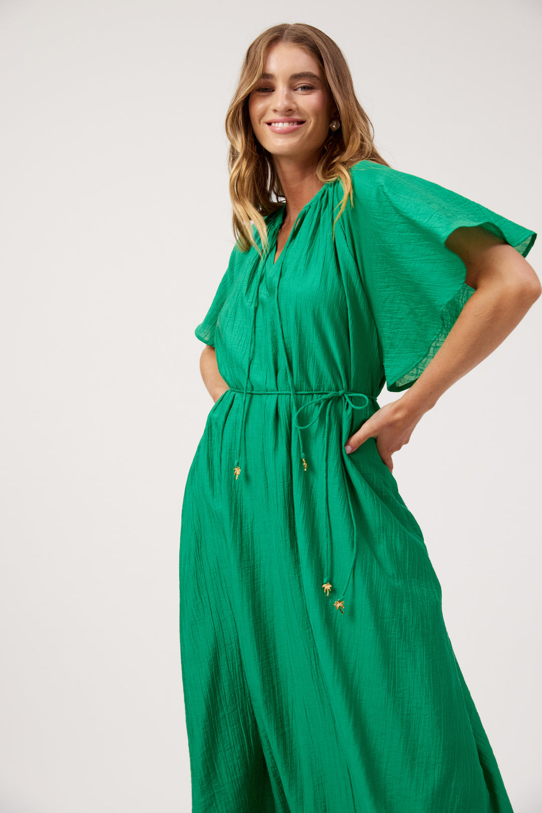 Haven Green Kenya Midi Dress