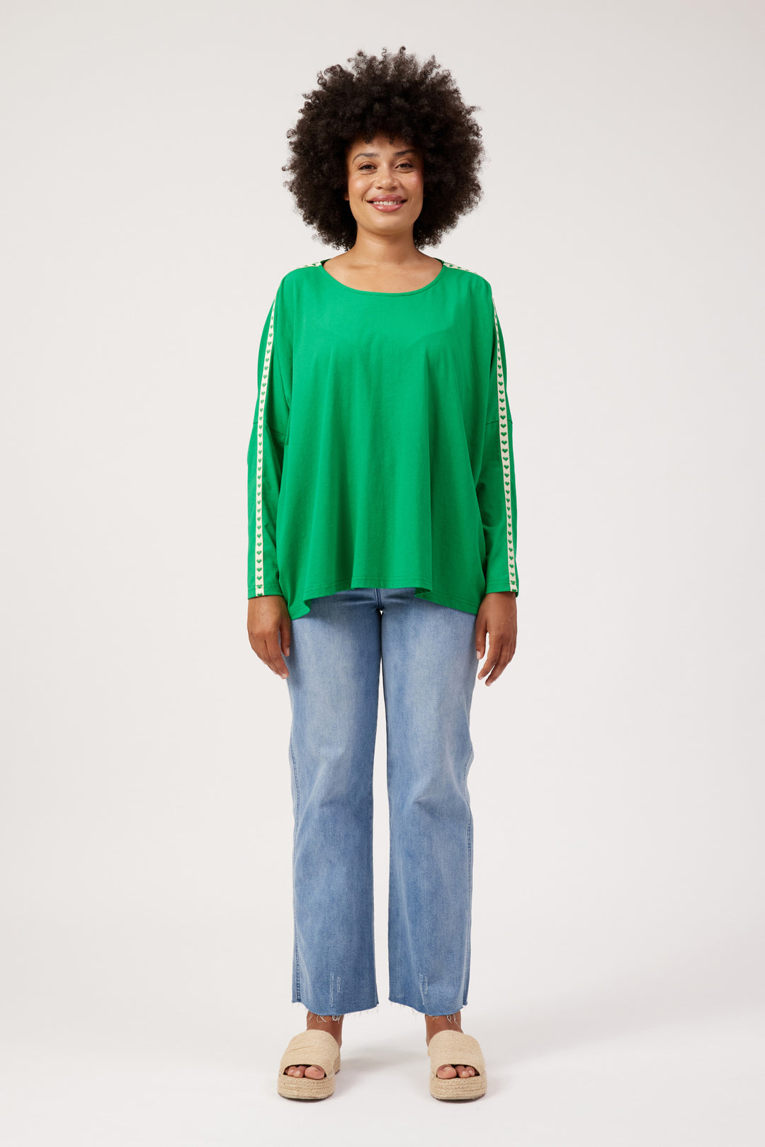 Haven Apple Green Elba Heart Long Sleeve Tee