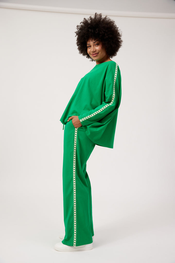Haven Apple Green Elba Heart Long Sleeve Tee