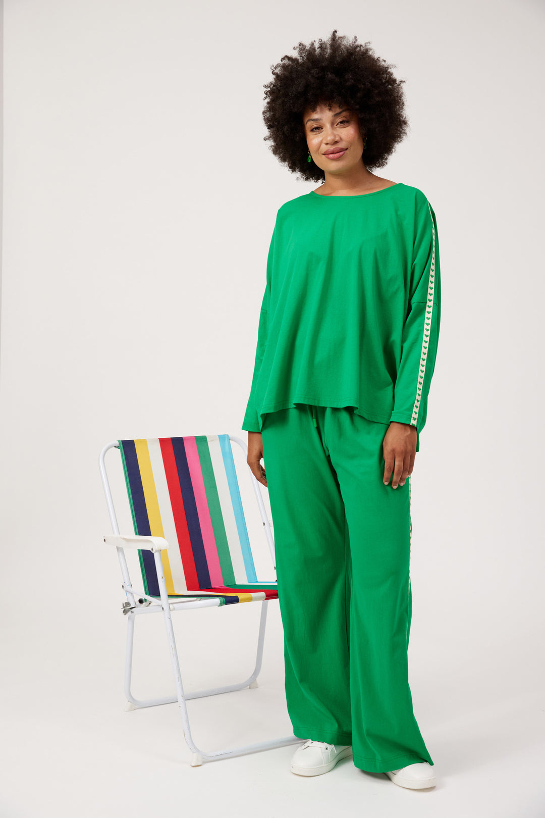 Haven Apple Green Elba Heart Long Sleeve Tee