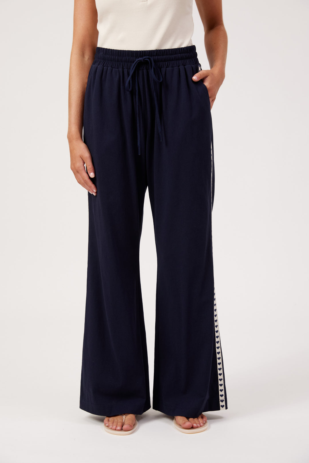 Haven Navy Elba Heart Pant