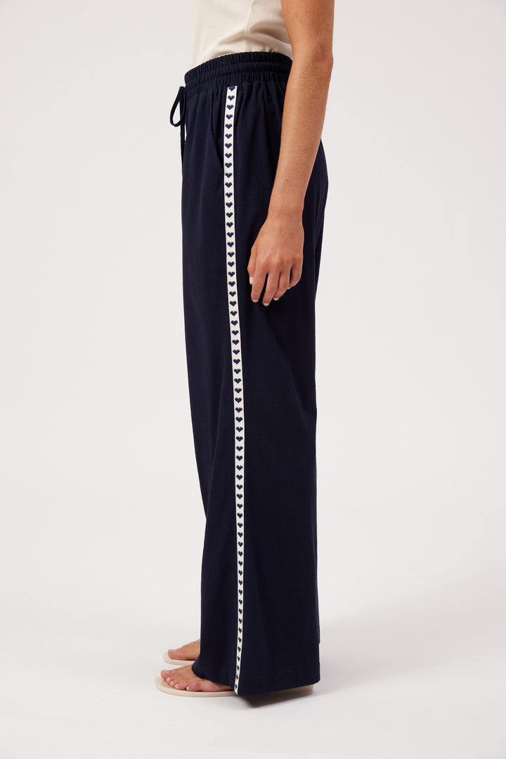 Haven Navy Elba Heart Pant