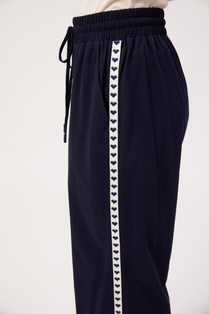 Haven Navy Elba Heart Pant