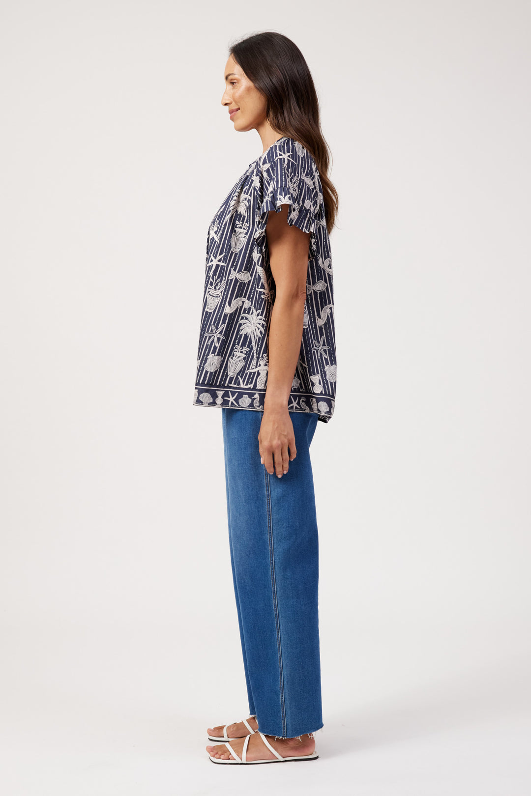 Haven Sea Blue Crete Top