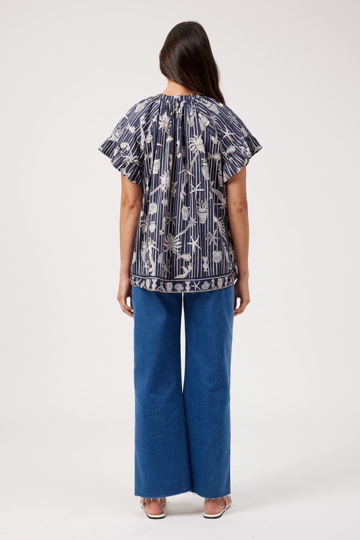 Haven Sea Blue Crete Top