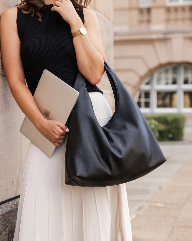 BLACK MONACO SHOULDER BAG