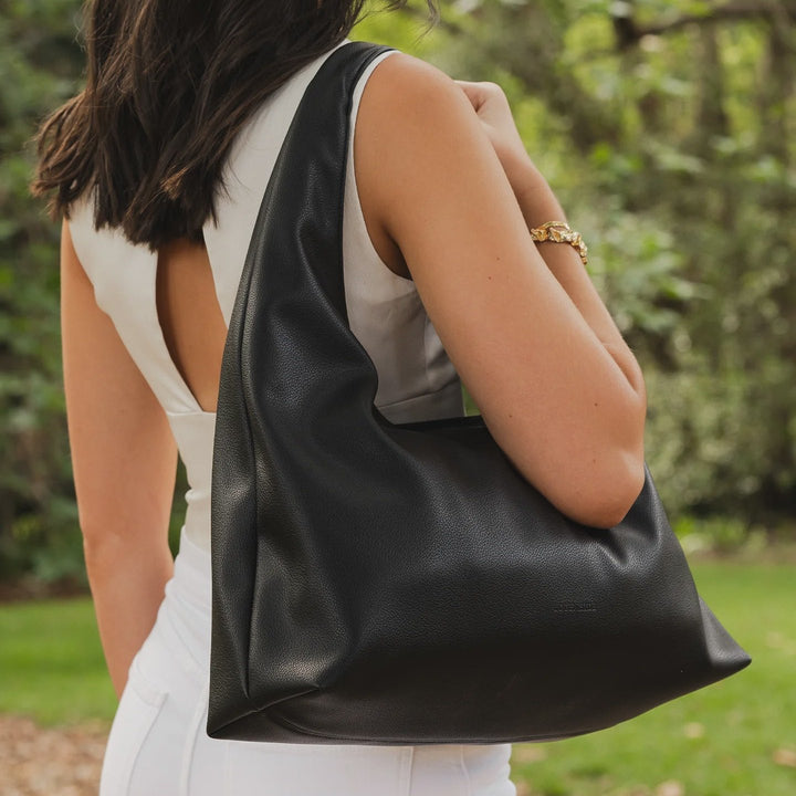 BLACK MONACO SHOULDER BAG