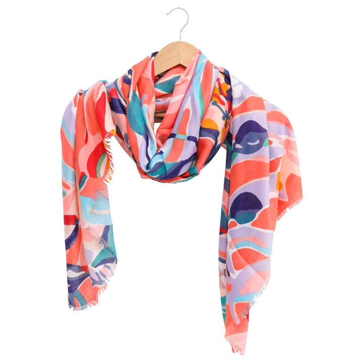 Red Tropics Summer Scarf