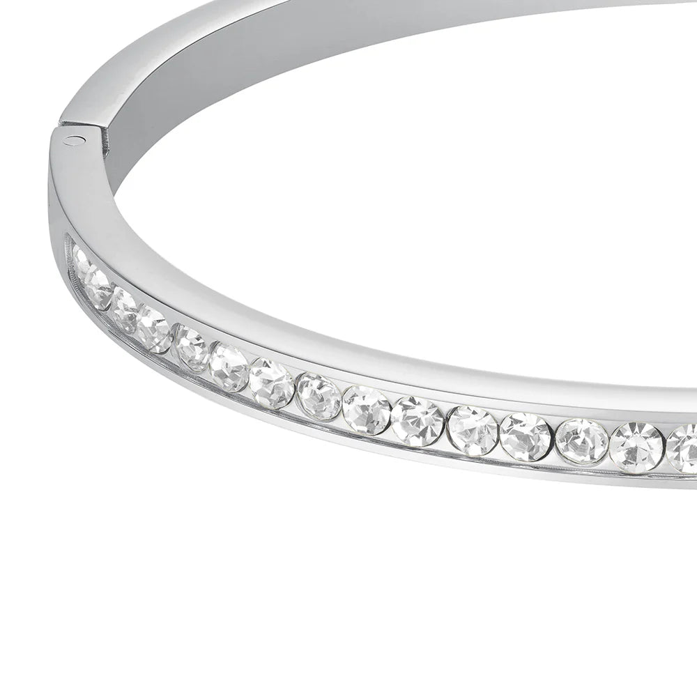 Rosefield Silver Channel Set Bangle