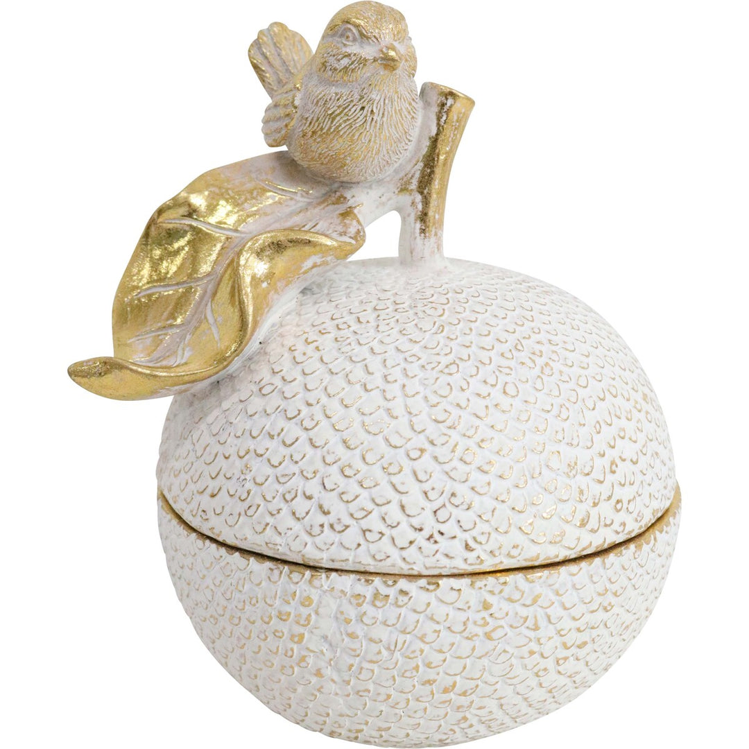 Apple Bird Trinket Box, bird detail on lid - RAPT ONLINE