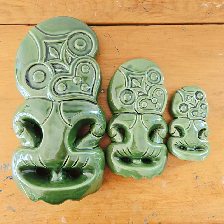 Medium 20cm Ceramic Tiki Wall Art