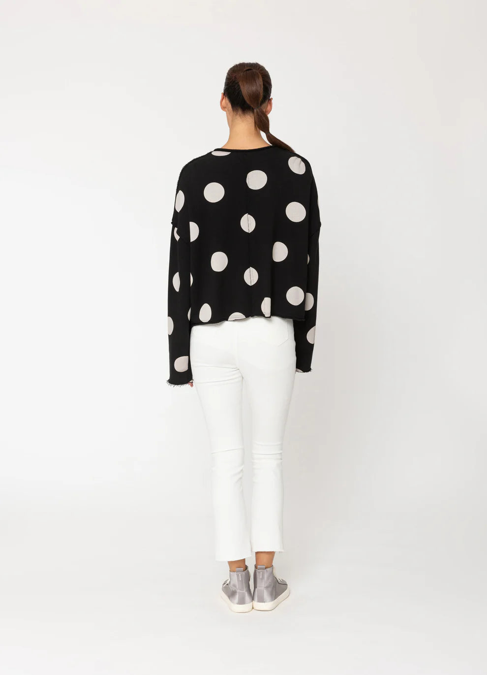 Two by Two Black Polka Mire Cardigan