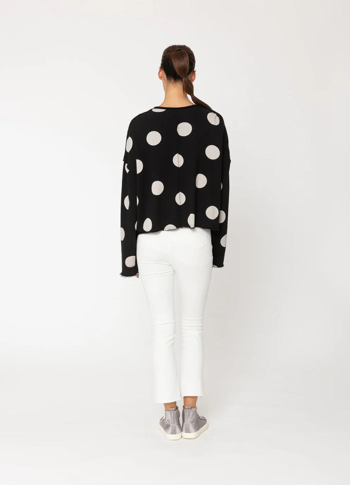 Two by Two Black Polka Mire Cardigan