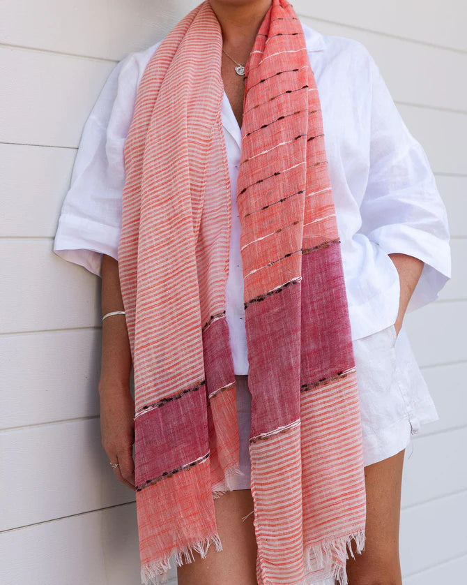 CORAL LOTTIE SCARF