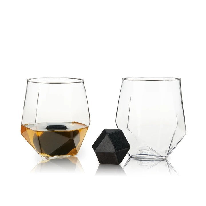 CRYSTAL GLASSES SET WITH STONES - RAPT ONLINE