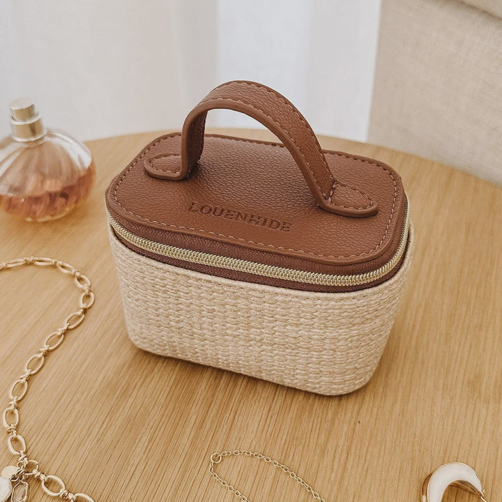 NATURAL TAN TRUDY JEWELLERY BOX