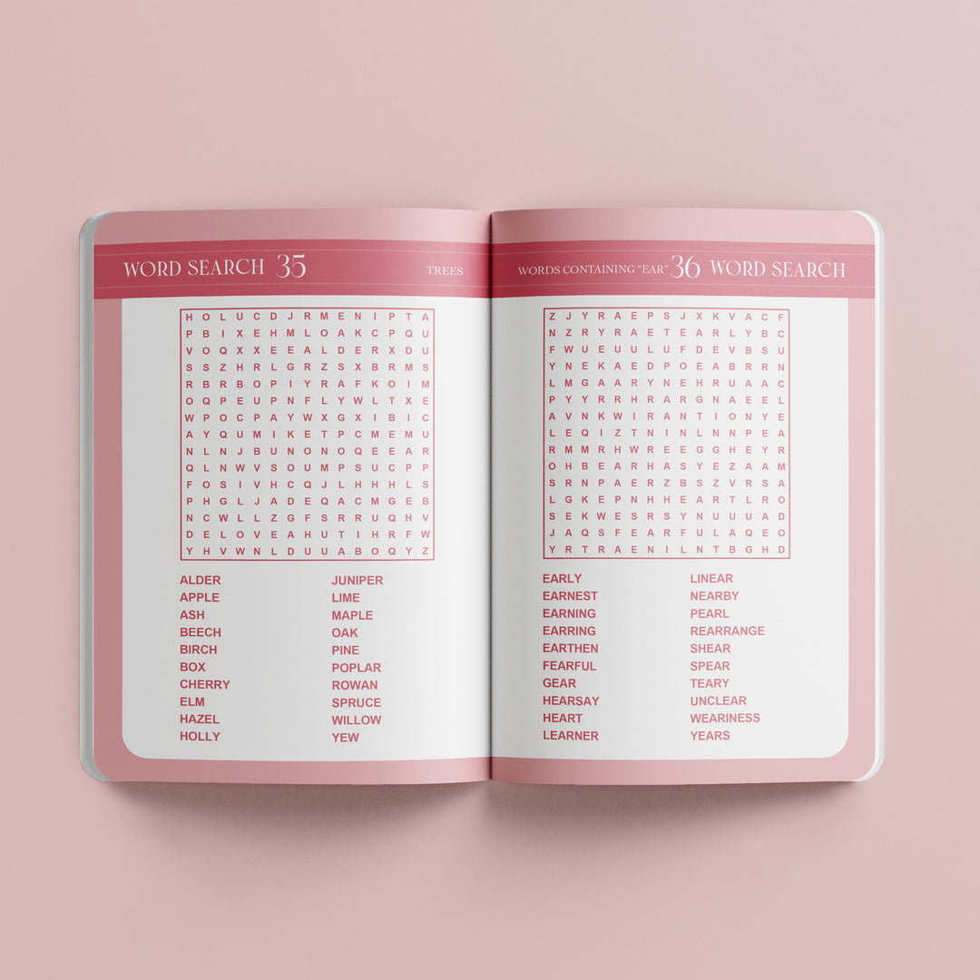 Hinkler Faux Leather Word Search Puzzle Book