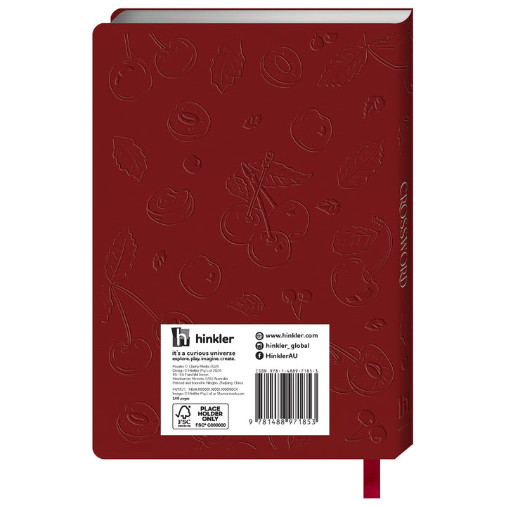 Hinkler Faux Leather Crossword Puzzle Book in burgundy - view 5