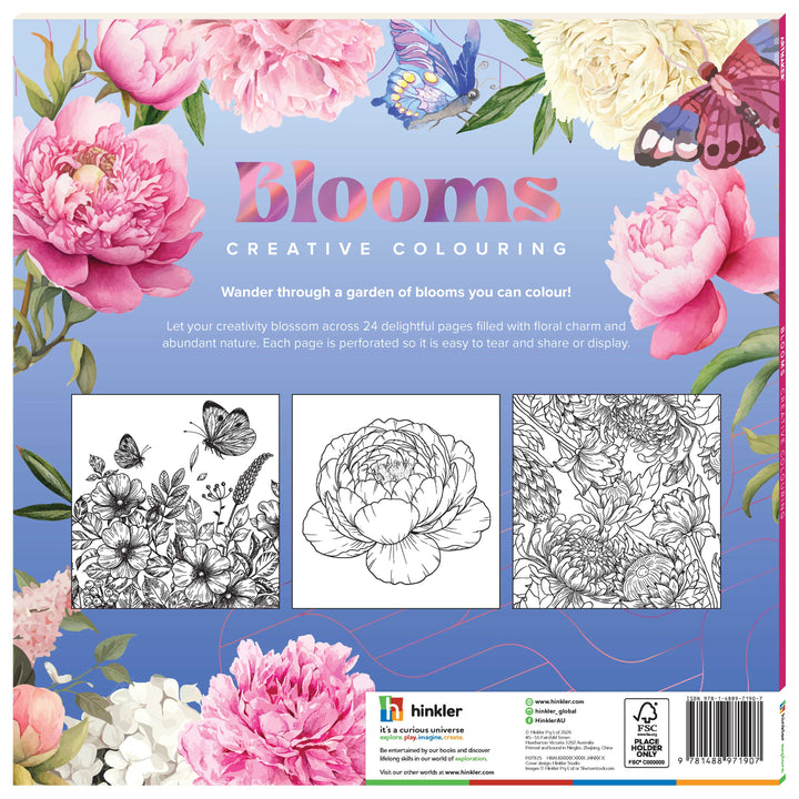 Hinkler Blooms Create Colouring Book