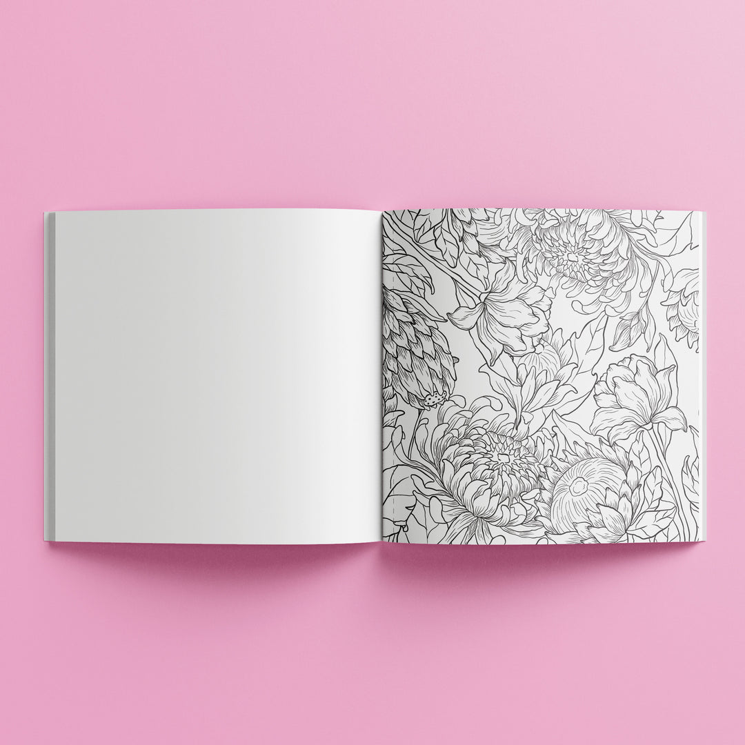 Hinkler Blooms Create Colouring Book
