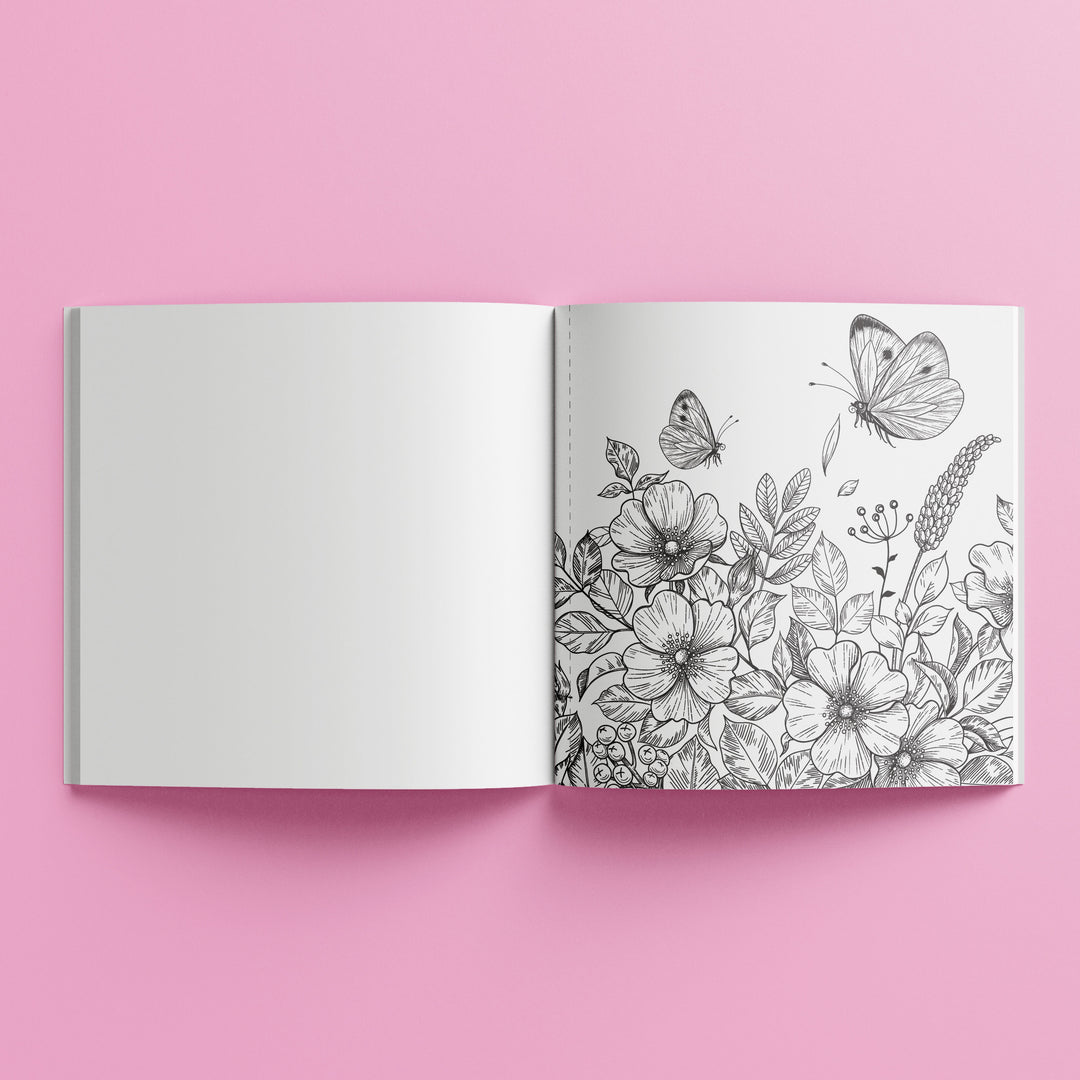 Hinkler Blooms Create Colouring Book
