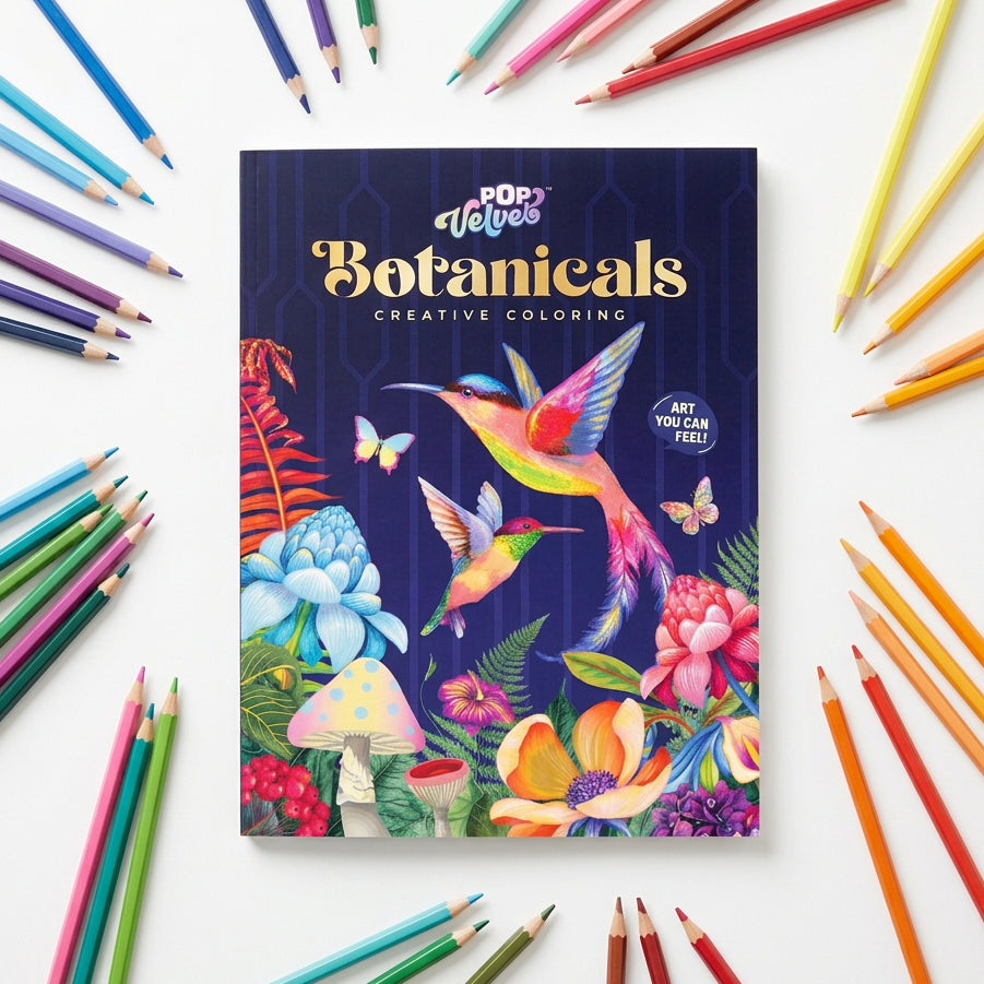 Hinkler Art Maker Pop Velvet Botanicals Colouring Book