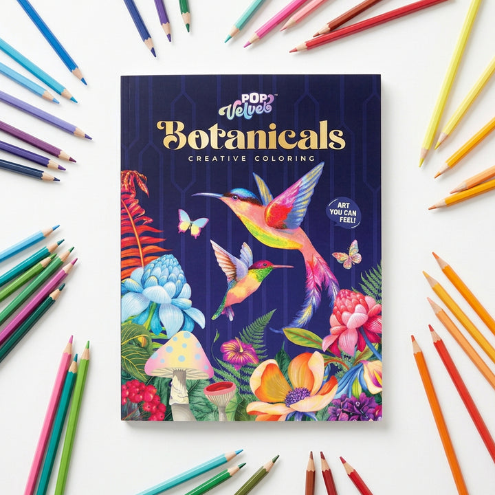 Hinkler Art Maker Pop Velvet Botanicals Colouring Book