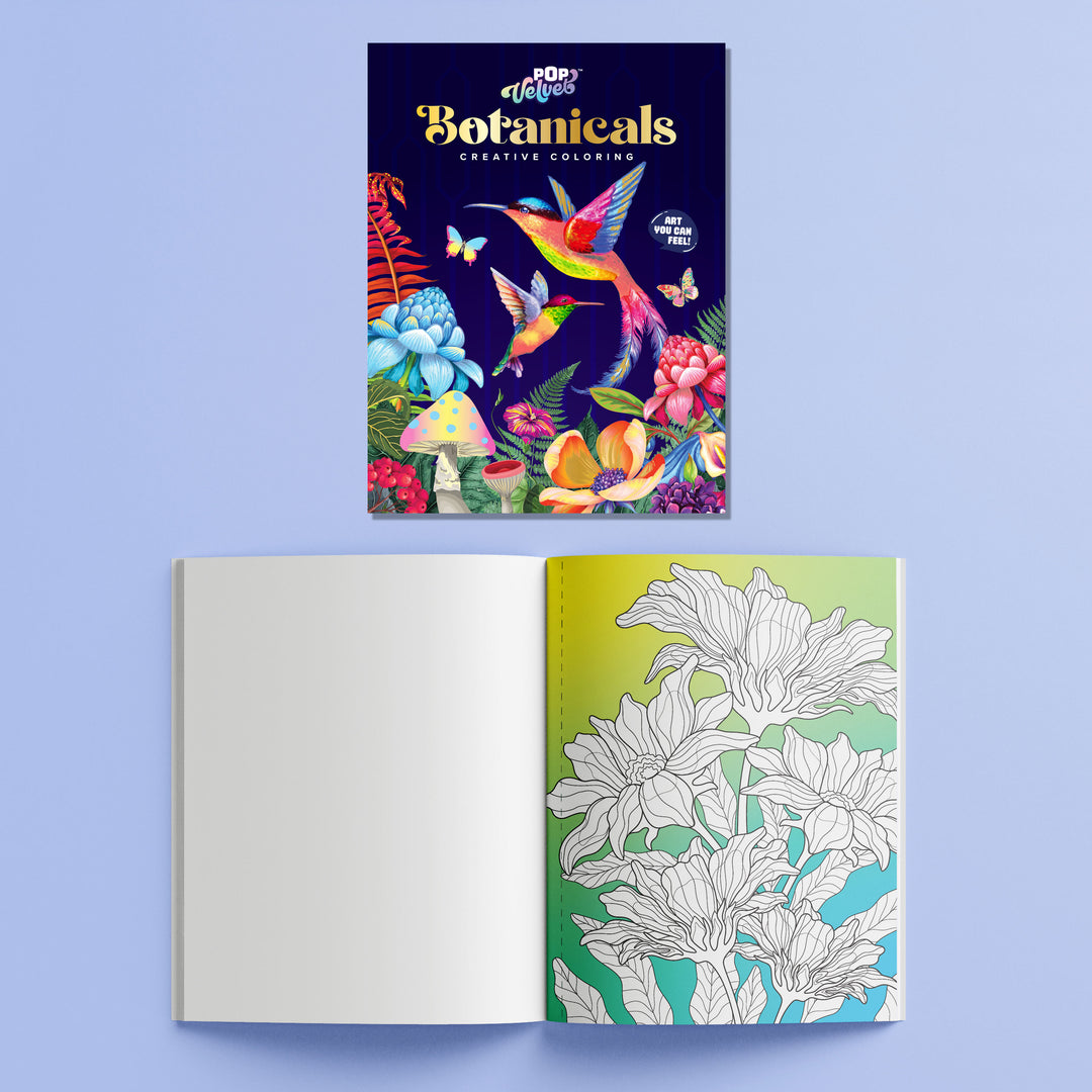 Hinkler Art Maker Pop Velvet Botanicals Colouring Book
