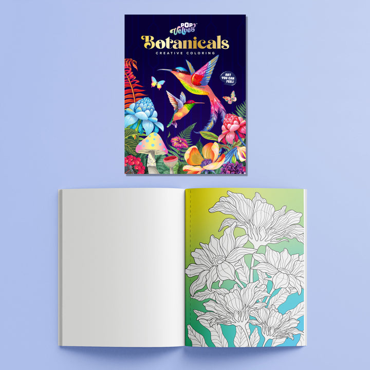 Hinkler Art Maker Pop Velvet Botanicals Colouring Book