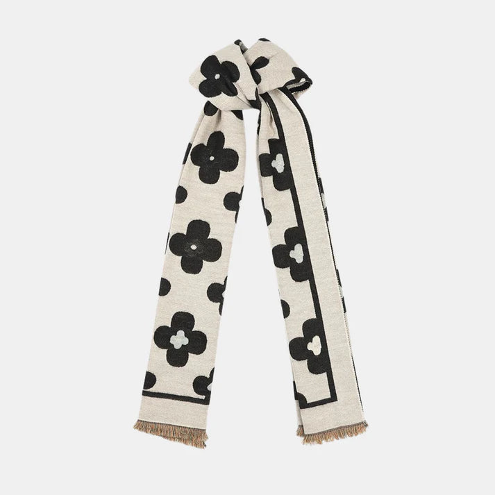 BLACK DOUBLE SIDED SCARF