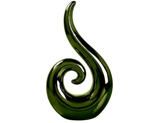 Green Ceramic Koru Ornament