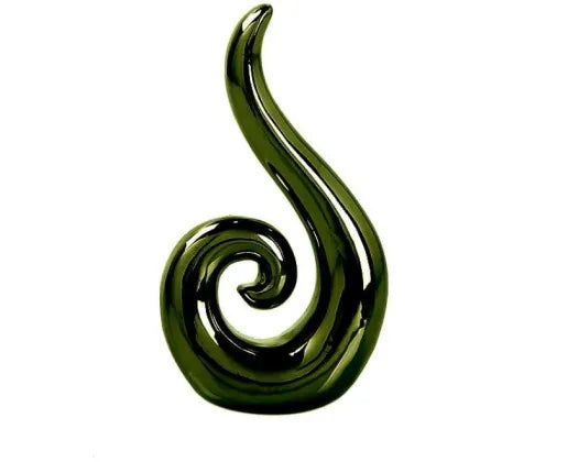 Green Ceramic Koru Ornament
