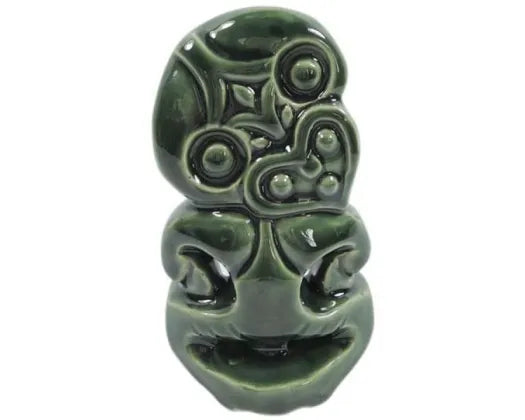 Green ceramic 12.5cm Tiki Ornament