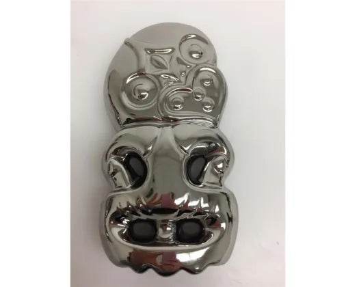 20cm Chrome Tiki Wall Hanging